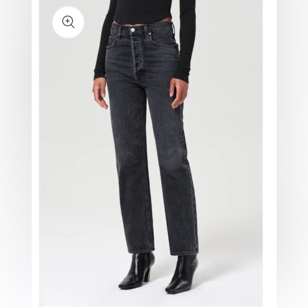 AGOLDE 90'S Pinch Waist High Rise Straight Kick Flare in Panoramic Size 29